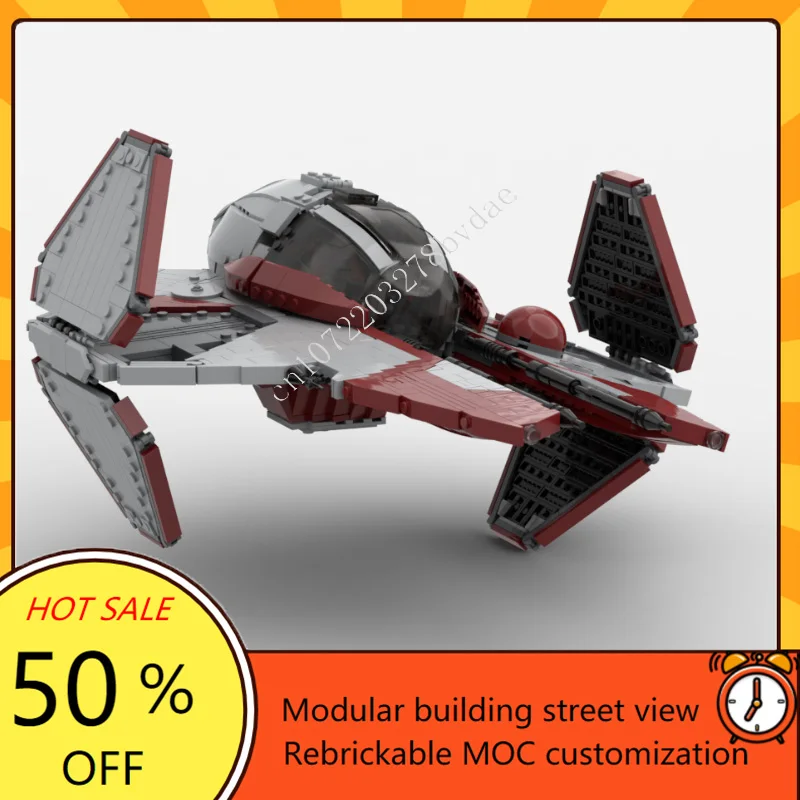 1681PCS Obi Wan’s Jedi Starfighter Space War Weapon MOC SpaceShip Battle Model Building Blocks DIY Education Assembly Toy Gift