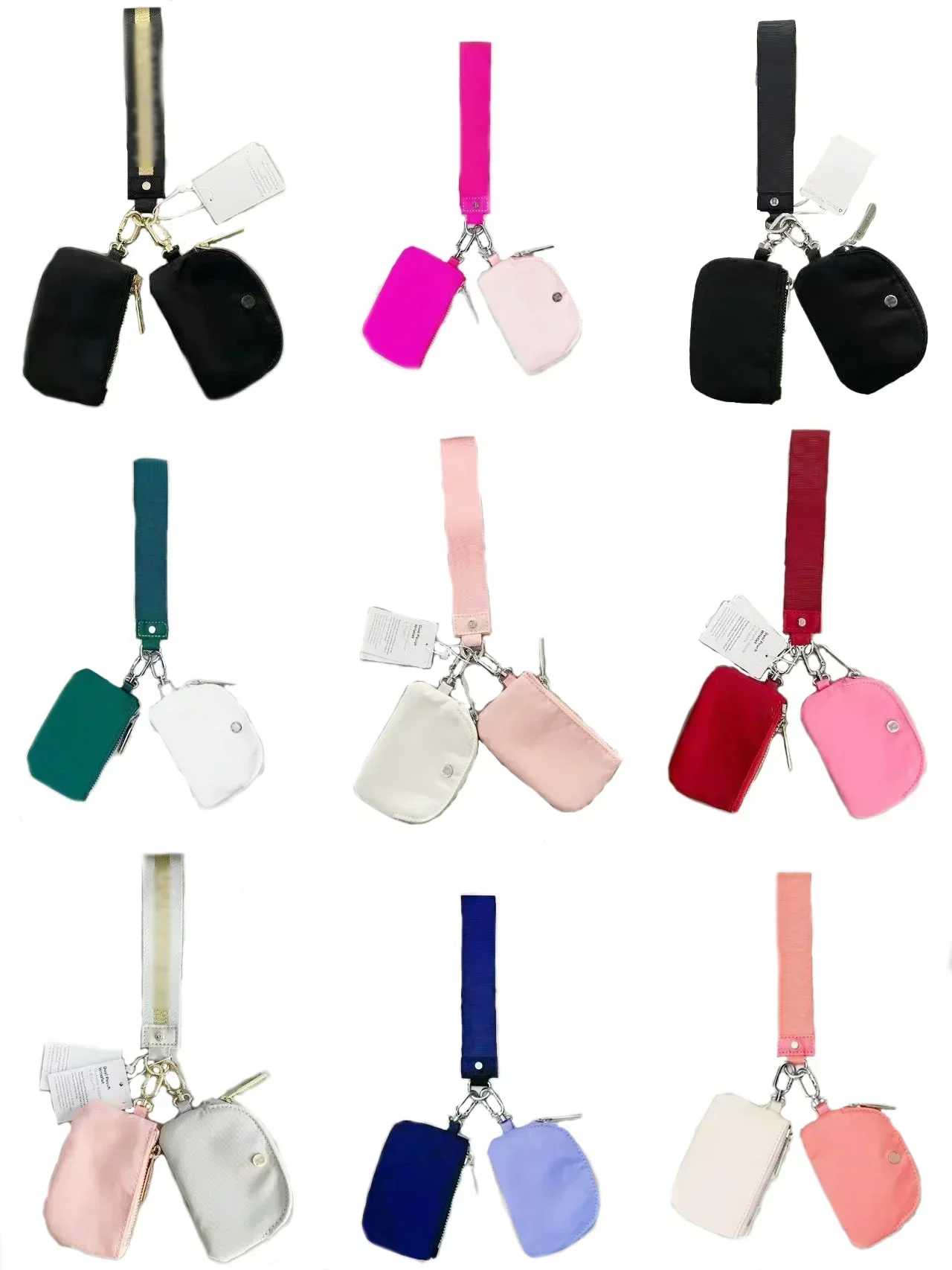 

Mini Zip Around Wristlet Wallet for Women Dual Pouch Wristlet Portable for Wristlet bag Lemon Bags for Mini Women Coin Pock