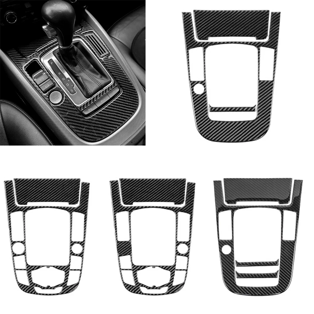 For Audi A4L A5 2009 2010 2011 2012 2013 2014 2015 2016/ Q5 2010 - 2018 Carbon Fiber Center Console Gear Shift Panel Cover Trim