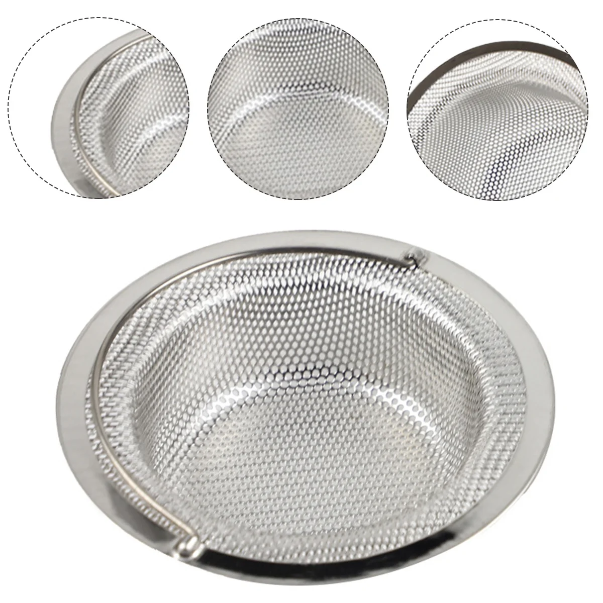 

Stainless Steel Sink Strainer Kitchen Drain Filter Dense Holes For Bathtub Bathroom Laundry Sink Strainers Stopper