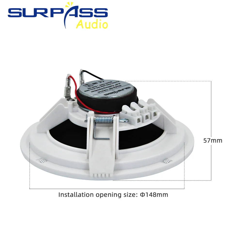 Mini Bluetooth Wall Amplifier 4CH Digital Audio Home Theater Background Music System Bathroom Frameless Stereo Ceiling Speaker