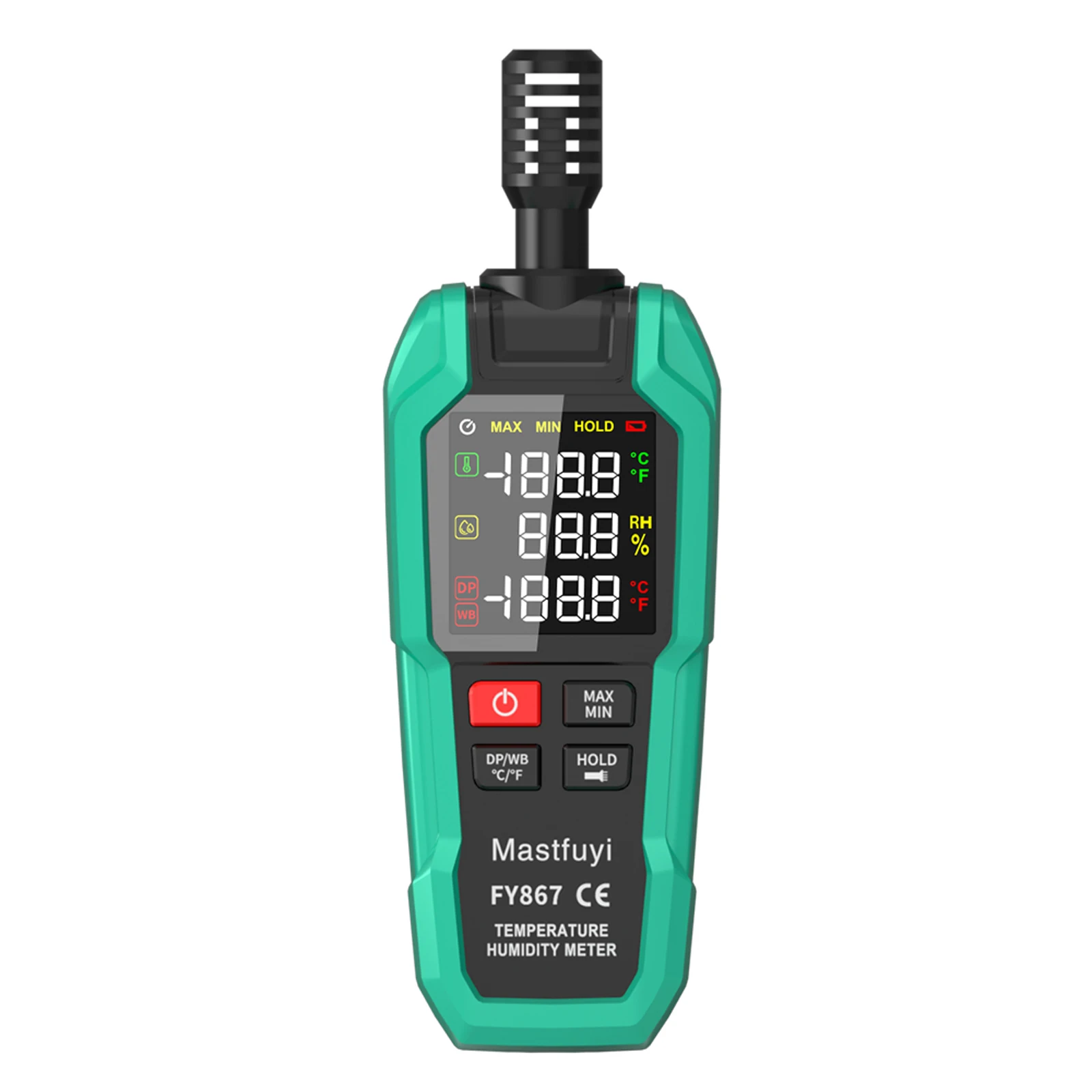 

MASTFUYI Professional Digital Thermohygrometer​​ ​​Measures Wet-Bulb Temperature LCD Display for Home Greenhouse Office