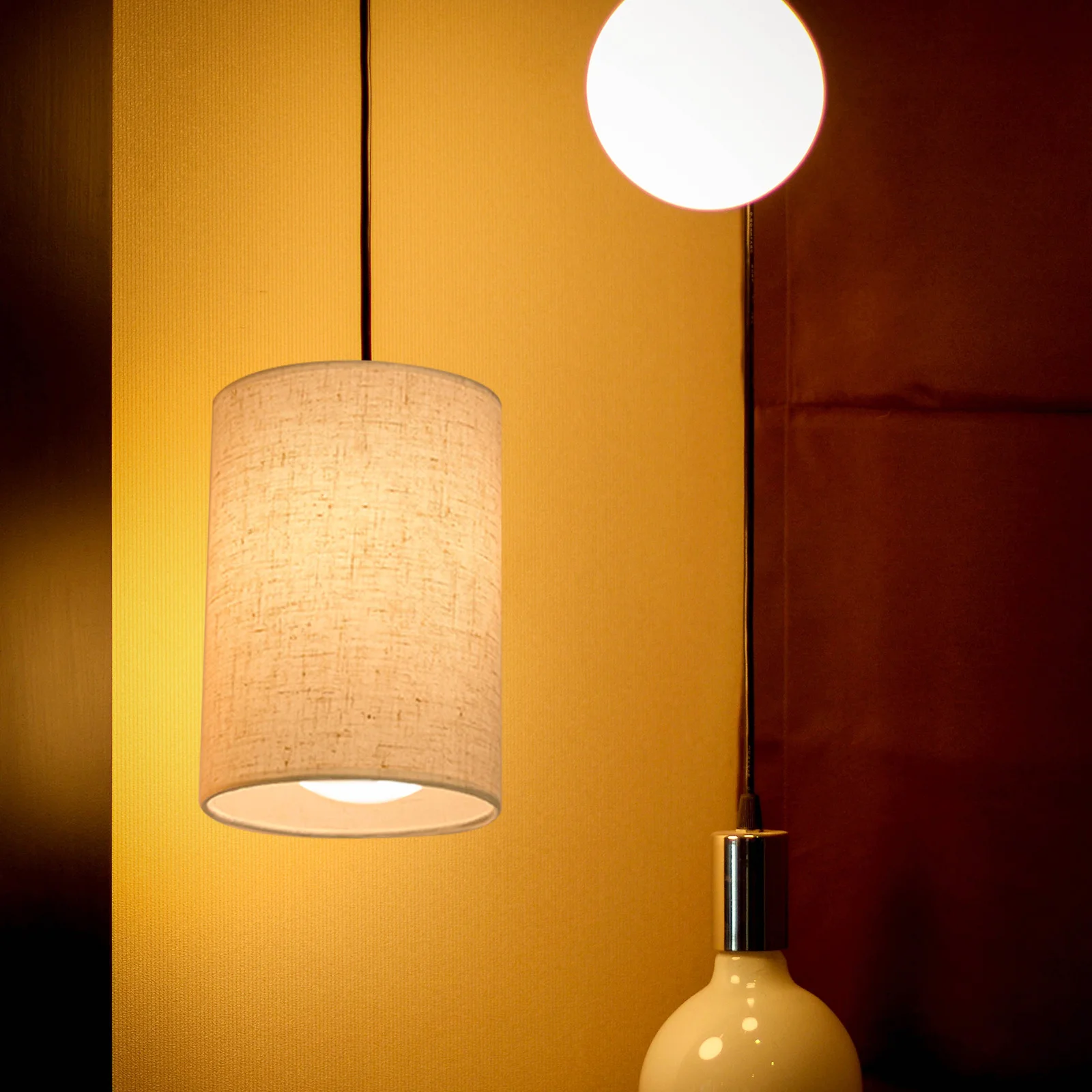 

Cloth Lampshade For Bedside Floor Wall Ceiling Light Modern Fabric Cover Home Decor Simple Chandelier Shade Light