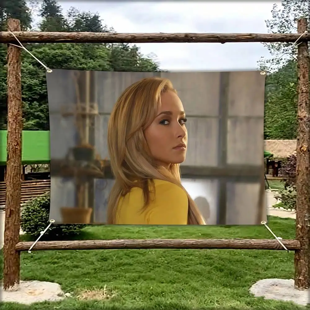 Birthday to H-Hayden Panettiere Flag Tapestry Banner for Bedroom Living Room Outdoor Camping Custom