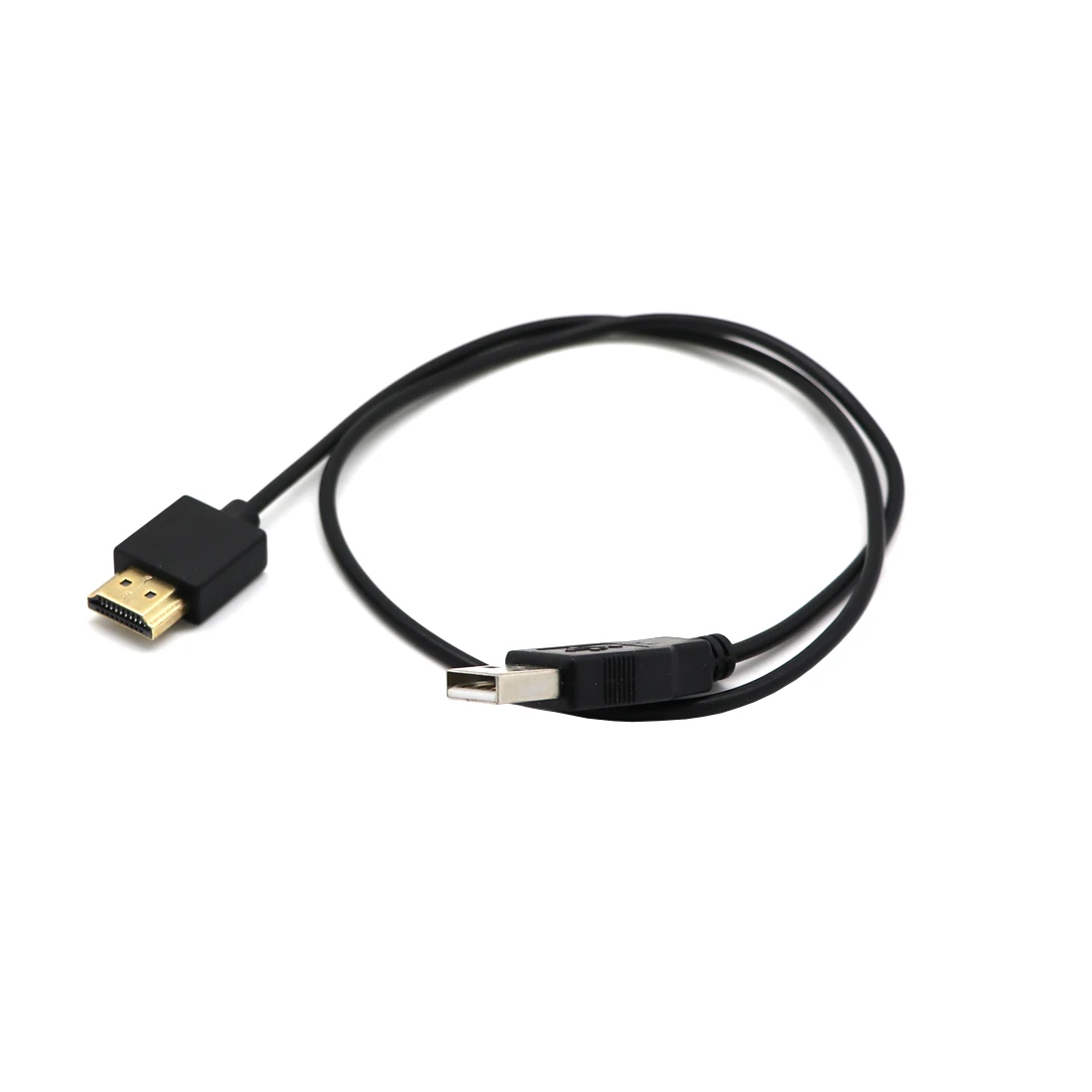 HDMI macho para USB 2.0 Plug Adapter, cabo conversor carregador, conector