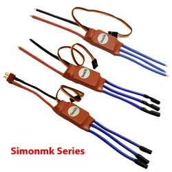 Simonk Esc 10a 15a 12a 20a 50a 60a bezszczotkowy Esc używany do modeli czteroosiowych wieloosiowych akcesoriów do samolotów