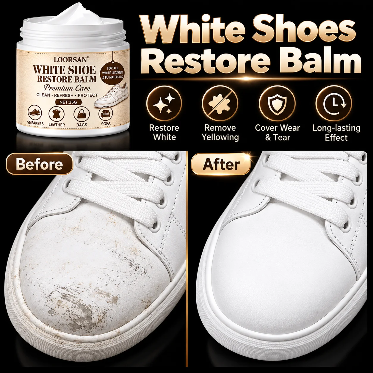 LOORSAN White Shoe Repair Crea - Sole Edge Whitener review and price