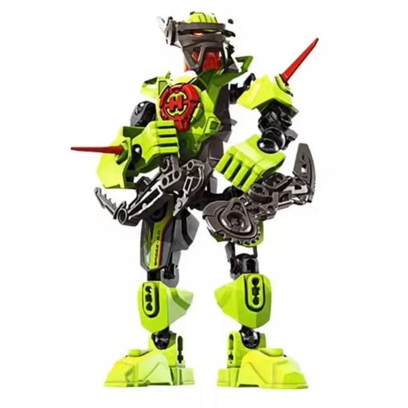Hero Factory Star Warrior Bionicle Bausteine, Furno Evo Kombinierter Roboter-Mech Modellbausatz für Kinder, Feiertagsgeschenk – Detail 10