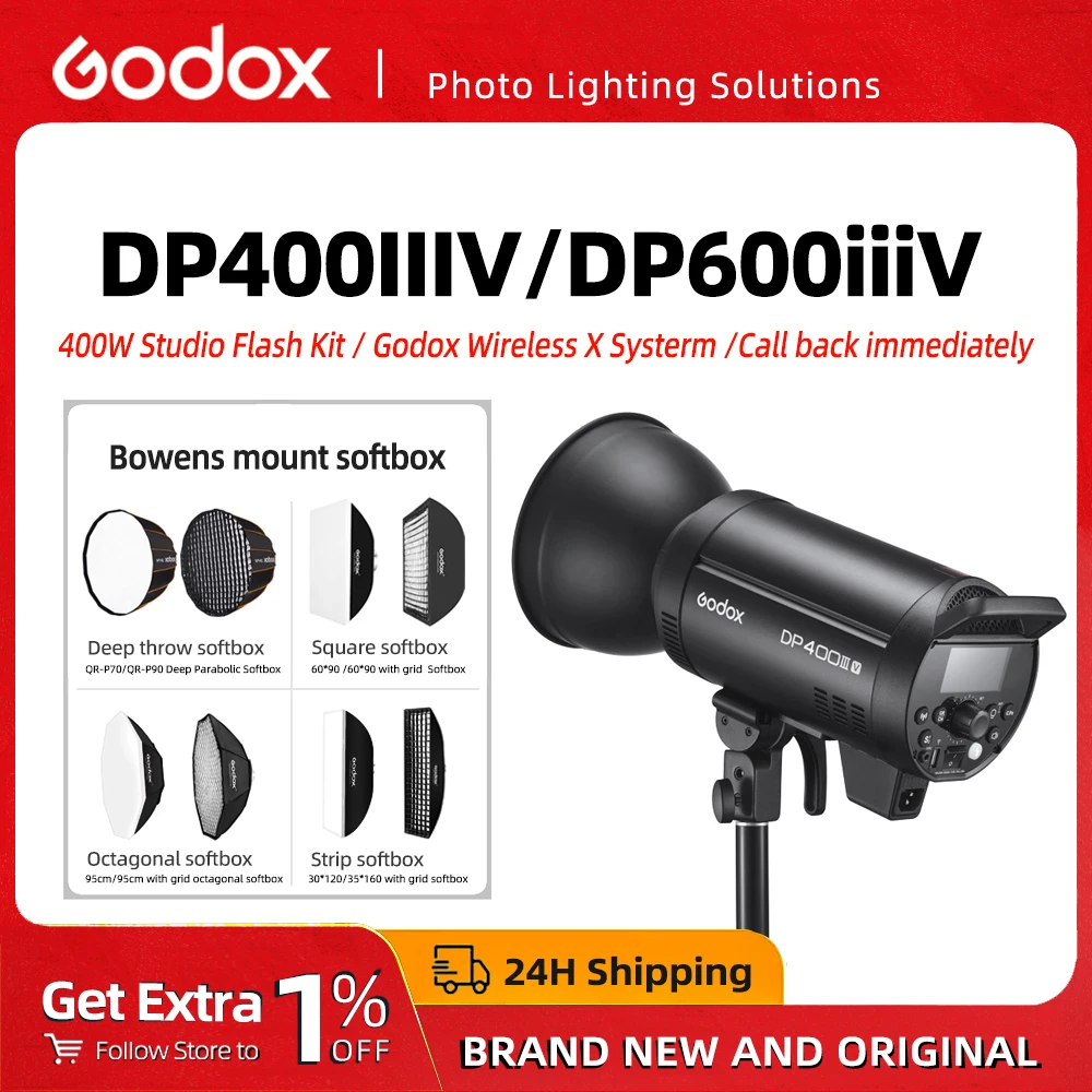 Photography Lighting Wireless - Godox DP400IIIV DP600IIIV DP800IIIV DP1000IIIV Studio