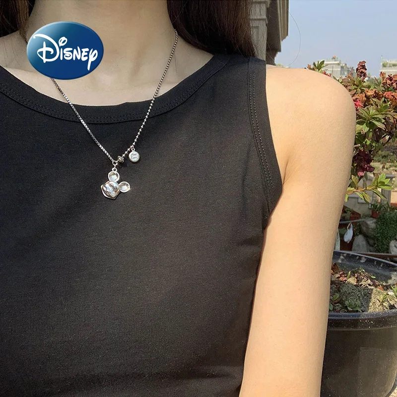 Disney Mickey New Fashion Women\'s Necklace Luxury Brand Mickey Pendant Necklace High Quality Trend Women Jewelry Premium Gift