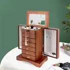 Wooden Jewelry Box Cabinet Storage Beauty 7 Drawers Case For Festival Gifts