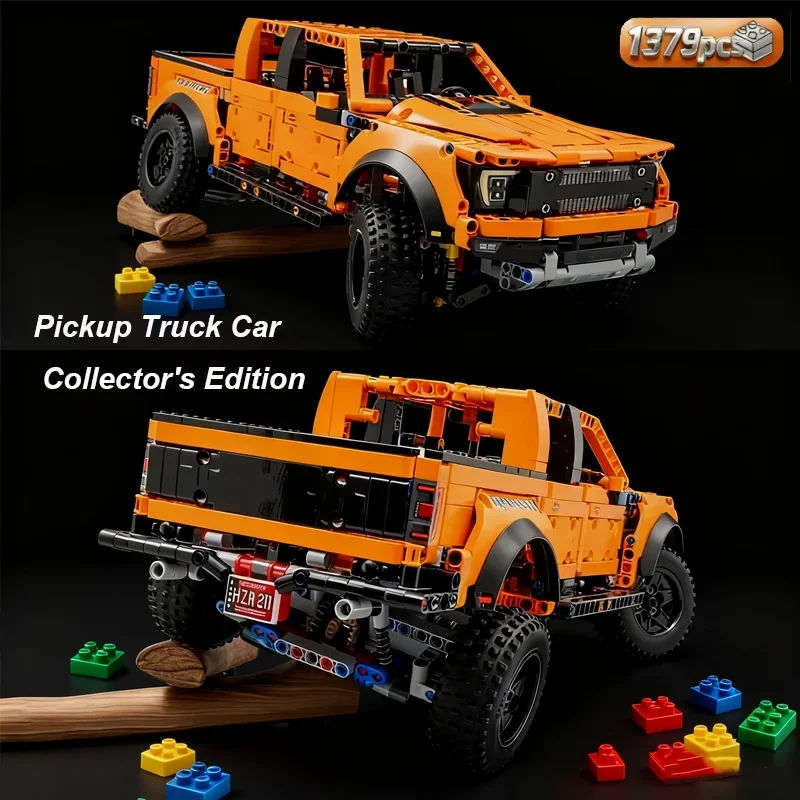 

1379 шт. Tech Raptors F150 грузовик гоночный автомобиль строительный комплект совместимый MOC креативный DIY автомобиль кирпичи игрушки подарок для детей подростков взрослых