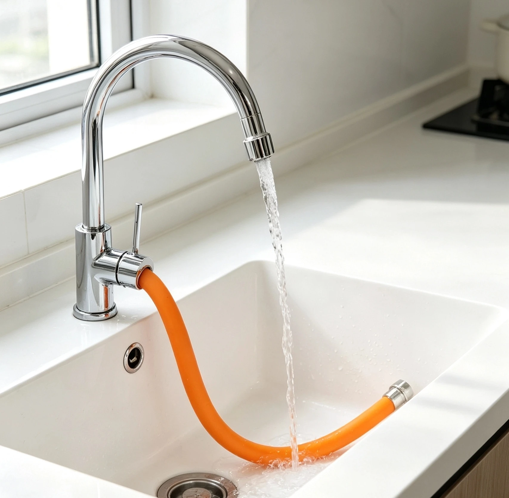 2Pcs Adjustable Rotating Tap Adapter, Faucet Extender & Flexible Connector, 360‑Degree Swivel Spout Extension, Universal Faucet