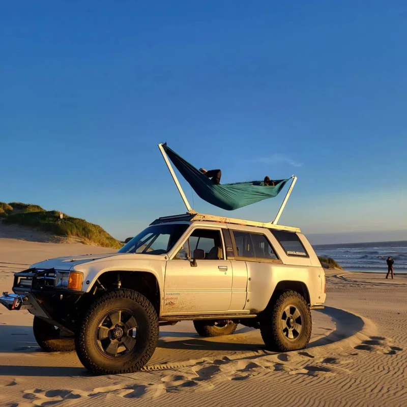 

Bracket roof crane outdoor leisure camping hammock