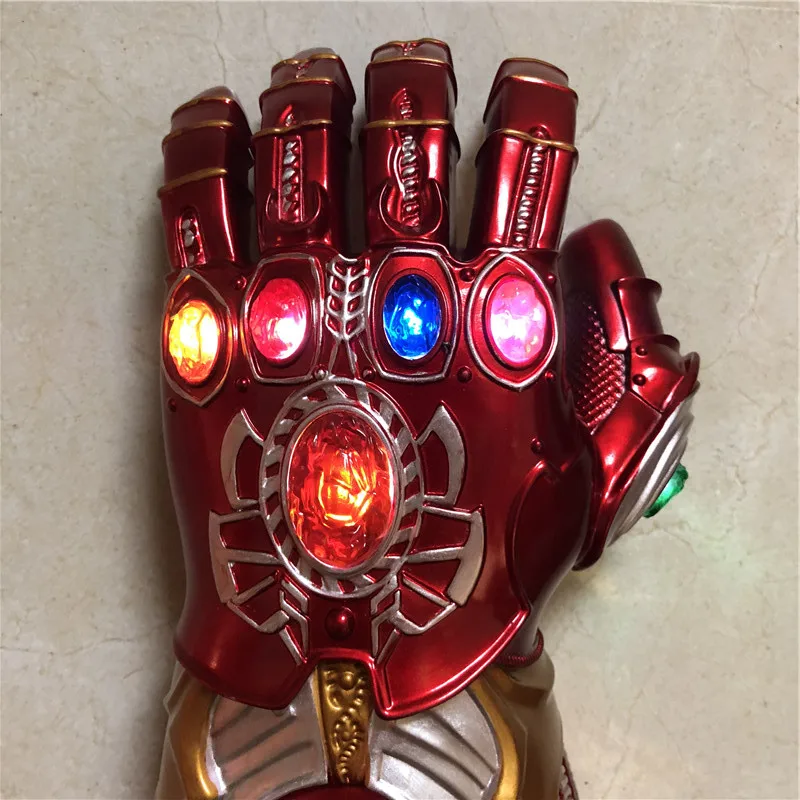 FC 1:1 Thanos Iron Man Retro Glove Hulk LED Light Gauntlet Avengers Superhero Weapen Gloves Marvel Captain America Cosplay Thor