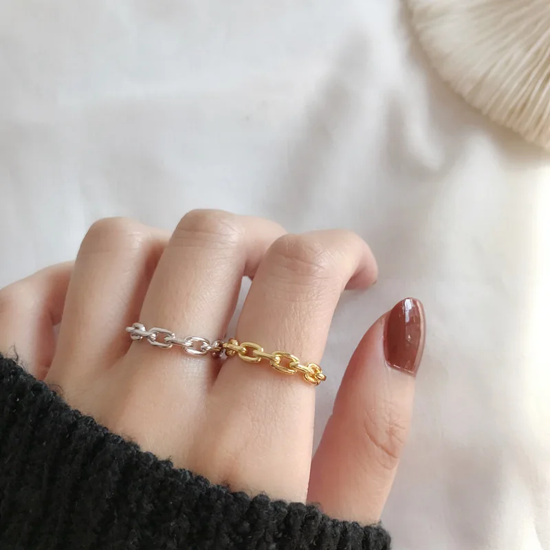 Car lidana elegante Damen 18 Karat massives Gold minimalist ische Kette Finger Charm Ringe Edelstahl stilvolle vergoldete Feier