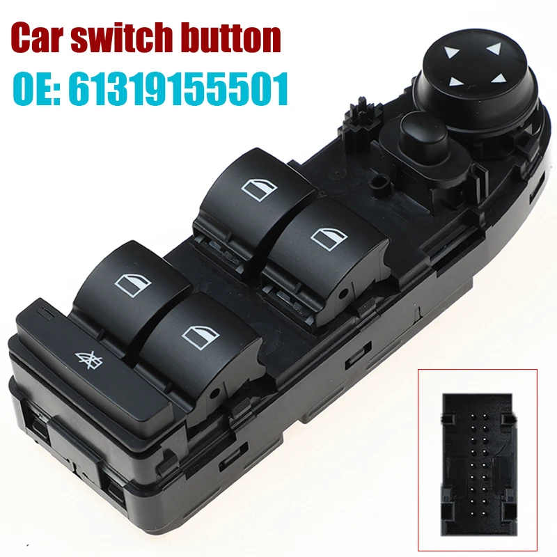 

ODiDiO 61319155501 Front 18 Pins Power Window Master Switch 61316948623 61319132127 For BMW 07-14 X5 X6 E87 E90 E91 E70 E71 18P