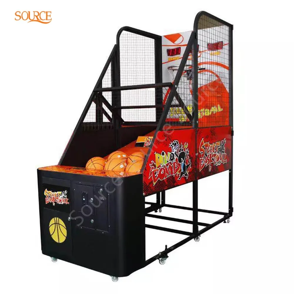 Jeu de basket-ball d'arcade de tir de sport d'intérieur, à pièces pour les centres de jeu de course, nouveau design