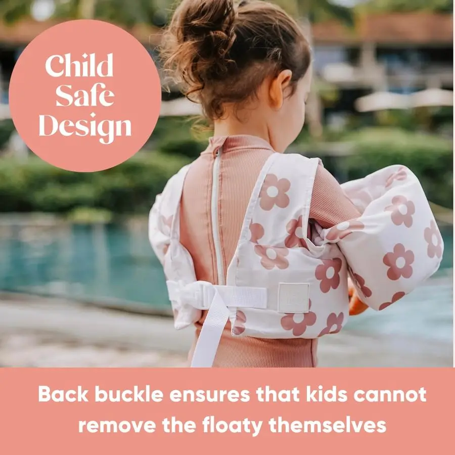 Chaleco de natación para niños pequeños, chaqueta flotante para niños, alas de agua para niños y niñas, amplificador duradero, ajuste ajustable, amplificador seguro, cómodo K