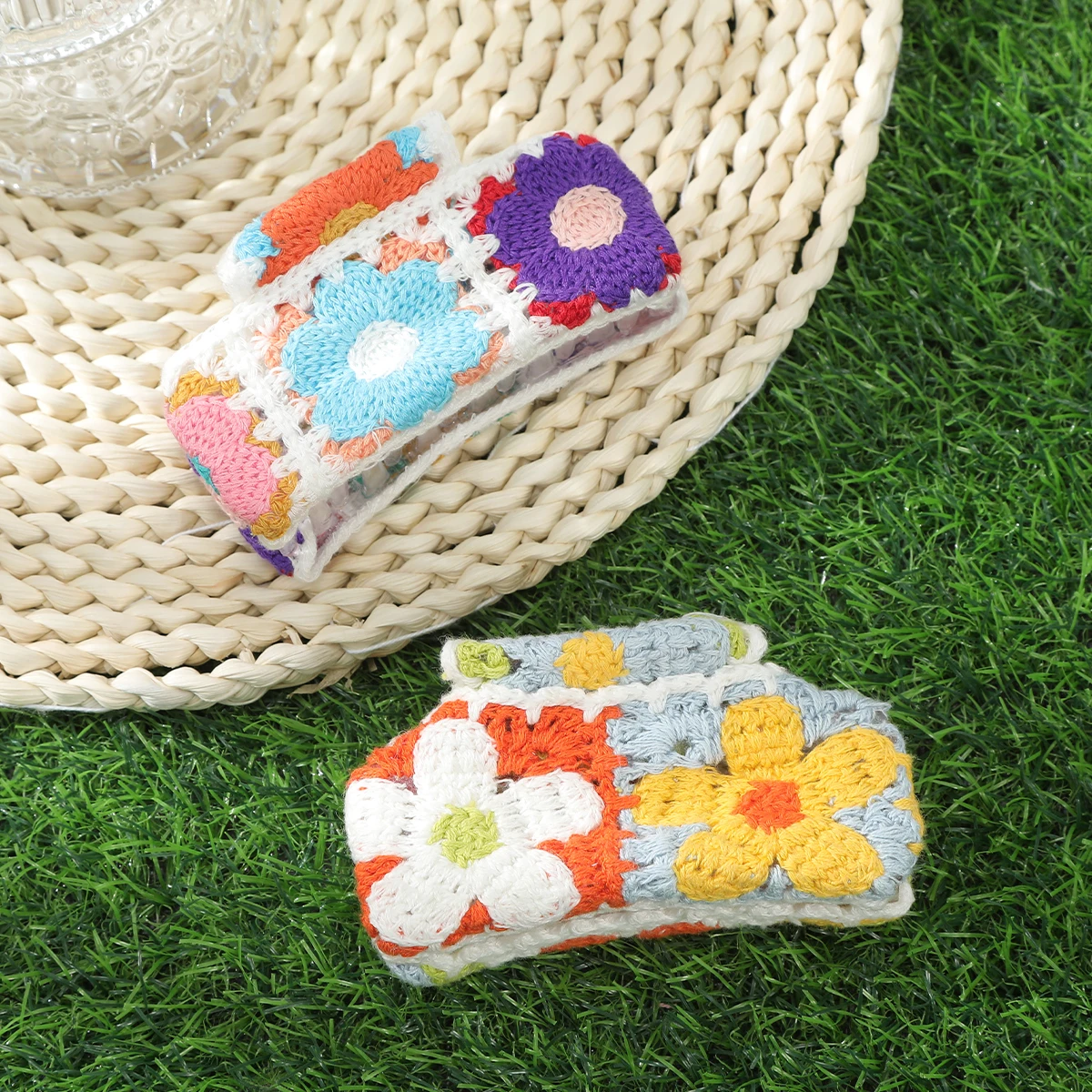 مشبك شعر أكريليك منسوج كرتوني للنساء ، عباد الشمس الكبير ، دبابيس الشعر الحلوة ، مشبك السلطعون والمخالب ، مشبك الشعر ، إكسسوارات الشعر