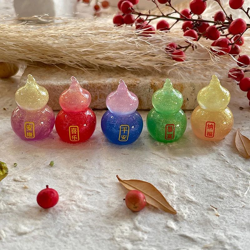 Creative Miniature Landscape Gourd Peace Joy And Wealth Resin Accessories DIY Pendant Car Ornament Jewelry