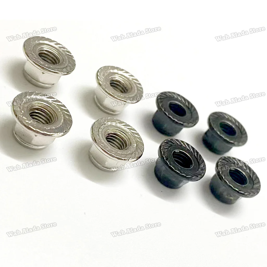 8Pcs/Bag M5 Metal Flange Nut Nylon Insert Gasket Nut Self-locking Hex Nut For RC Drone CW CCW Motor Anti-loose Anti Slip Nut