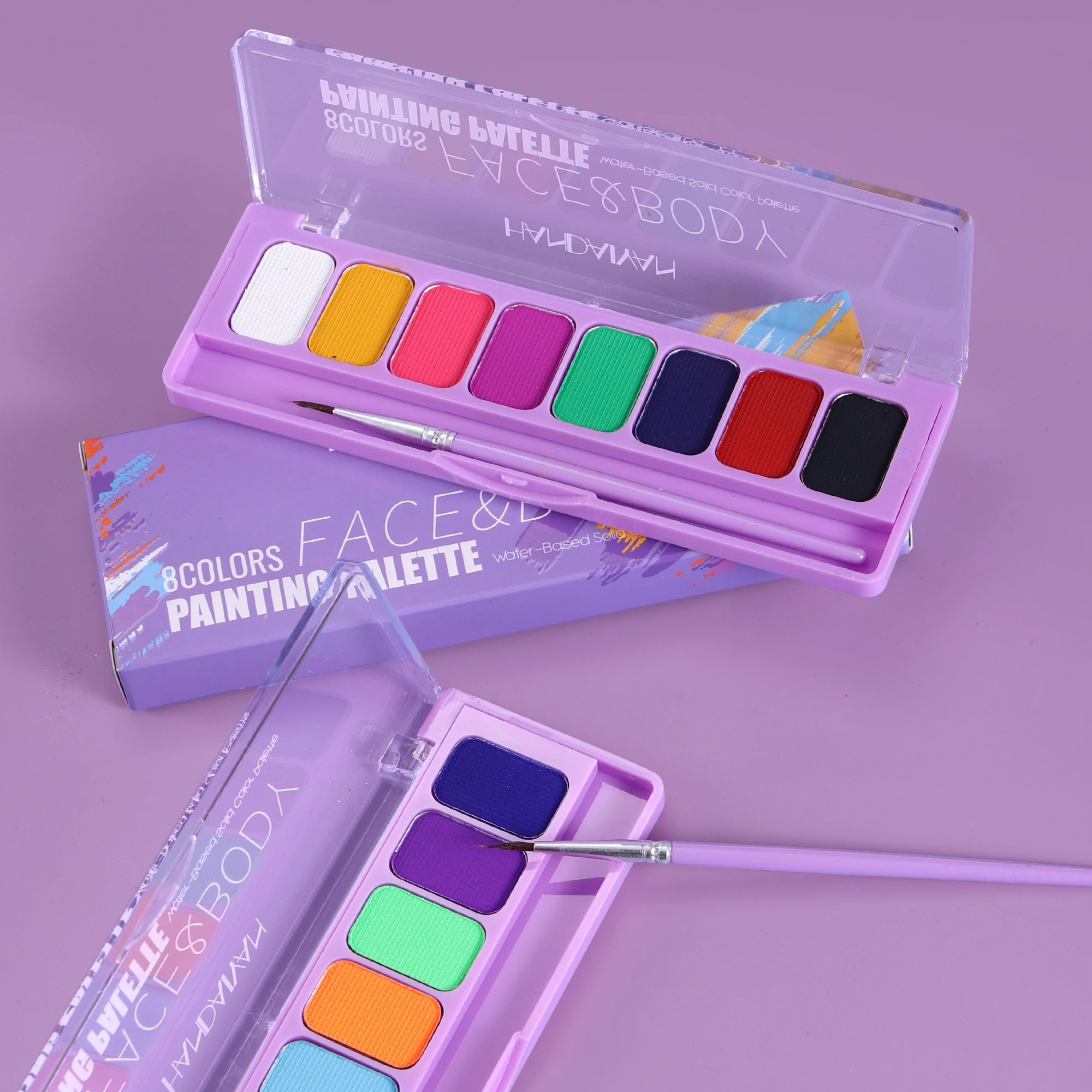 Juego de pintura corporal fluorescente de 10 colores, cosméticos faciales para fiesta de Halloween, maquillaje, pintura de neón no tóxica para festivales de música de Mardi Gras