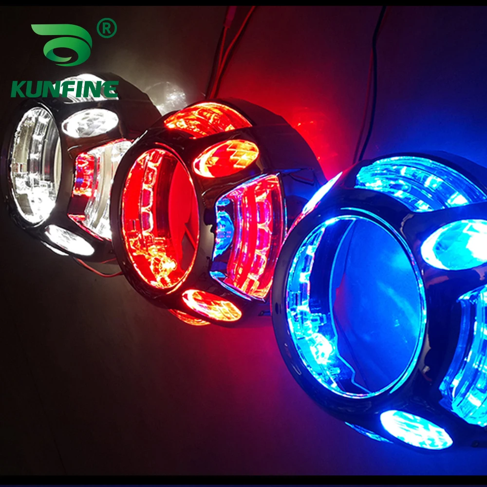 

3.0 Inch Car Bi-Xenon HID Projector Lens Kit with Panamera shroud LED Angel eyes include D2S HID bulb For car headlight high low