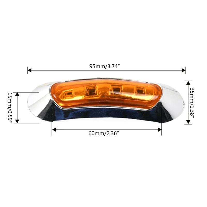 LED-zijmarkeringslichtbalk rood voor aanhangwagenboot