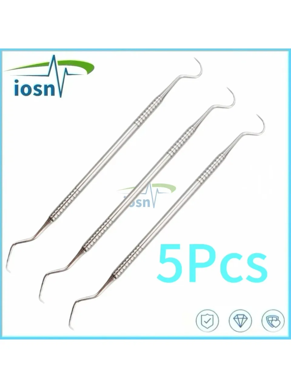 Podwójne końce ze stali nierdzewnej dentysta zęby czysta higiena Explorer hak do sondy Pick instrument stomatologiczny narzędzia stomatologia — zdjęcie 2