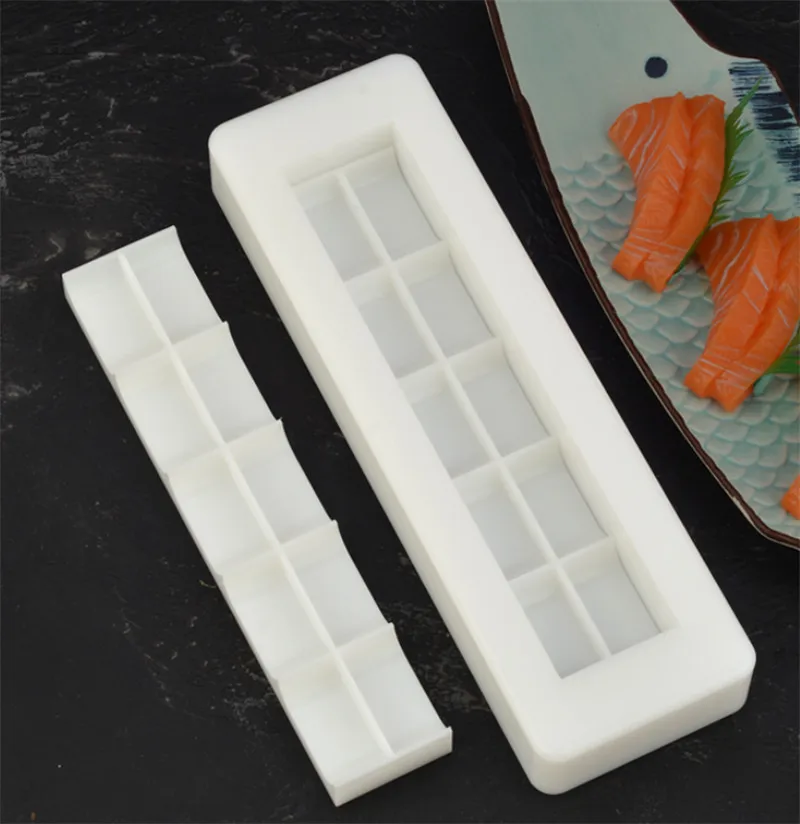 Bamboo Wooden Rectangular Sushi Press Mold Box Sushi Making DIY Rice Roller Molds Sushi Kitchen Making Tools bamboo mat bento