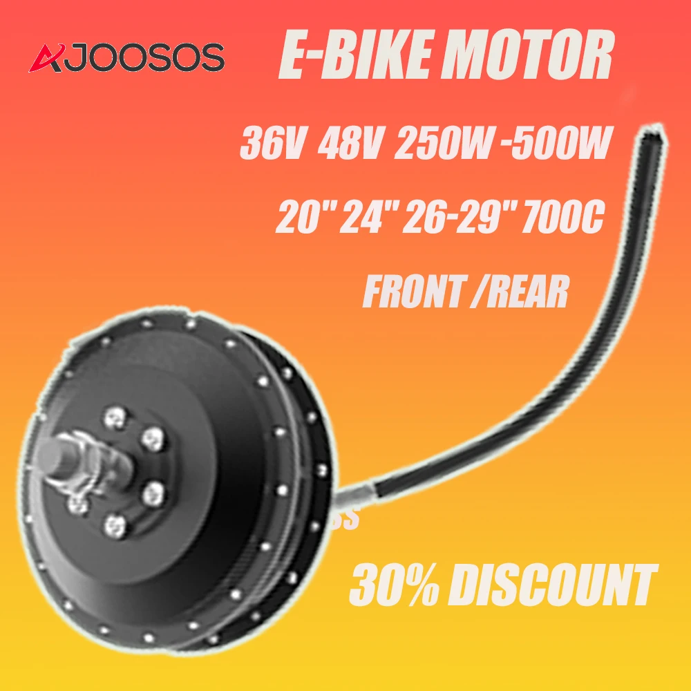 

36V 48V Electric Bicycle Motor 250W 350W 500W 20" 24" 26-29" 700C Electric Bike Drive V/Disc Brake Wheel Hub Motor 9Pins