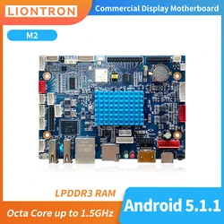 LIONTRON M2 Advertising machine Motherboard Commercial Display RK3368 Rockchip ARM Processor RS232 RS485 I2C GPIO Android Linux