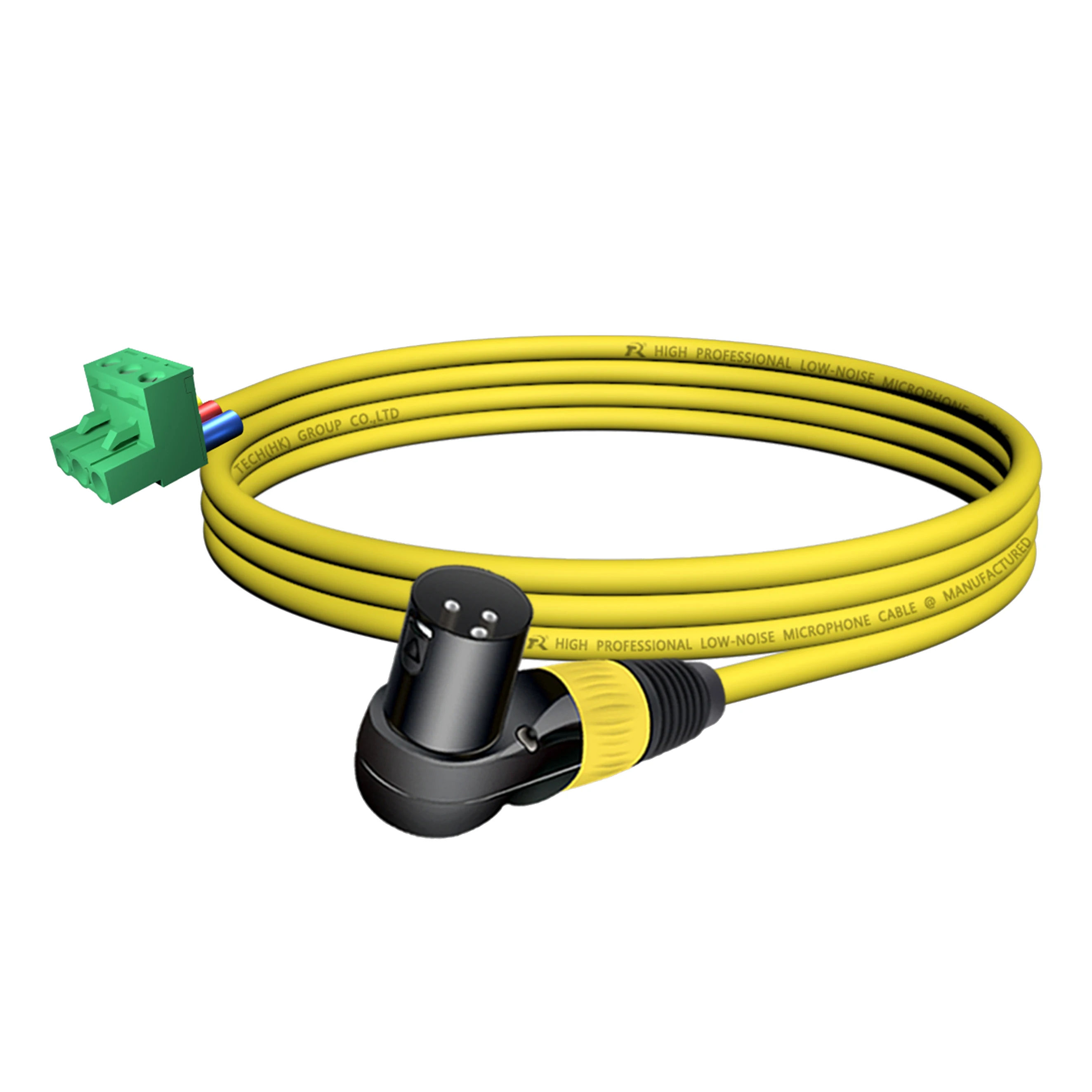 Rechtwinkliger schwarzer XLR-Stecker, 3-polig männlich oder weiblich, verbunden mit 3-poligem Phoenix-Stecker, 5,08 mm 3-polige PCB-Schraubklemme – Detail 8