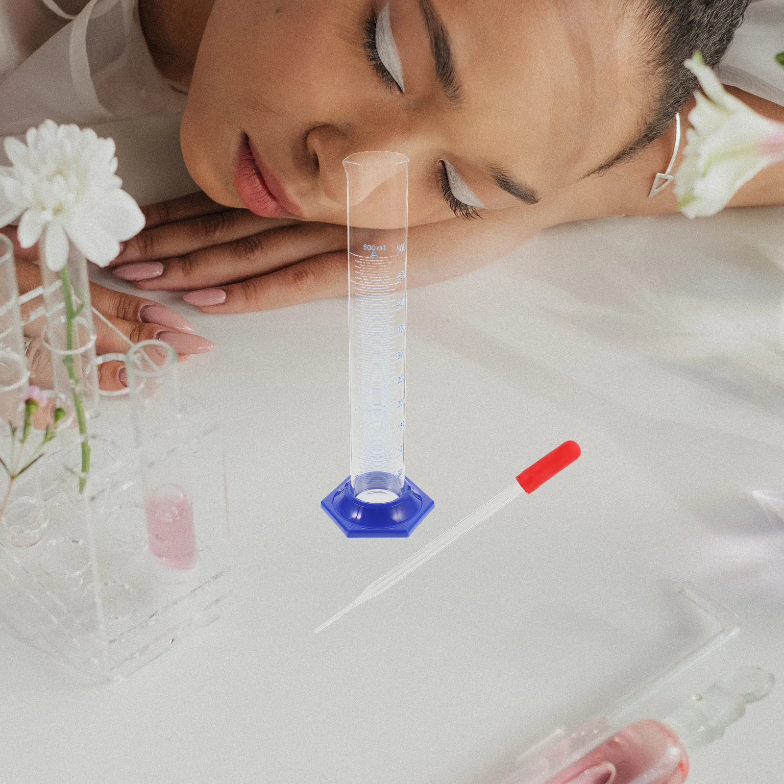 

2 Pcs Measure Cylinder Laboratory Glassware Graduated Measuring Cylinders Eye Dropper