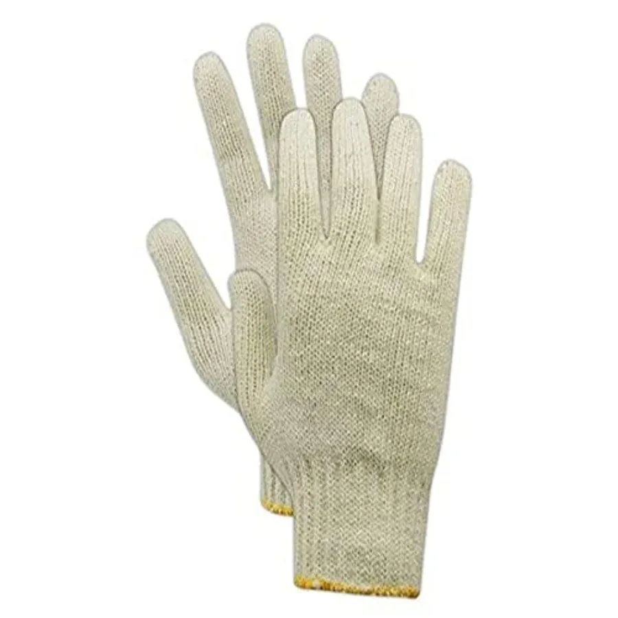 KnitMaster Standard Weight Machine Knit Gloves Women's Size Natural T193C