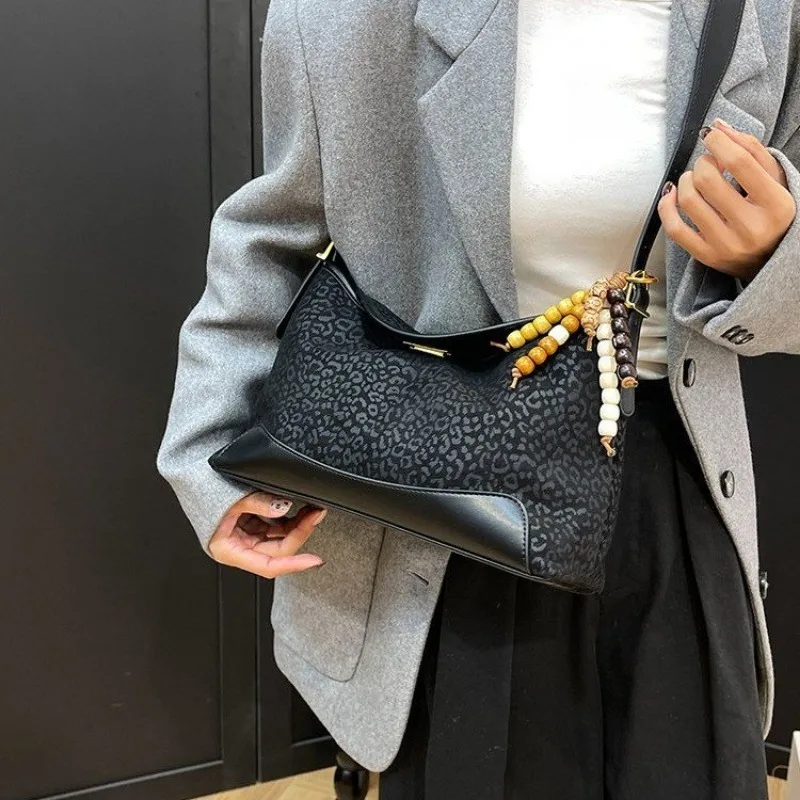 

Stylish Bohemian Crossbody Bag Maillard Color Hollow Out Design Students Campus Bag Daily Use Chic