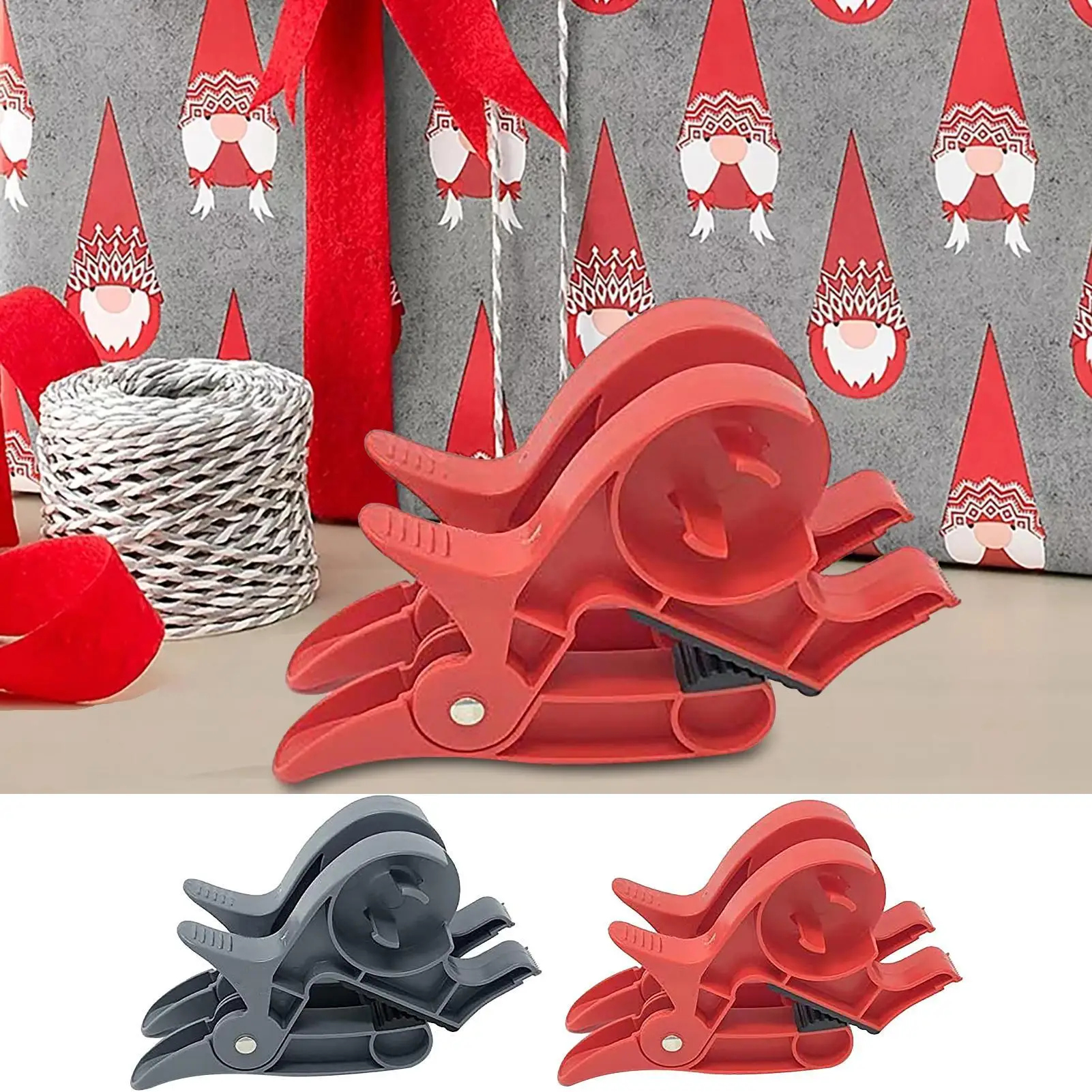 2pcs Tape Dispenser Cutter Paper Roll Holder Clip Wrap Tabletop Gift Wrapping Tool Christmas New Year Holiday Arts Crafts Tools