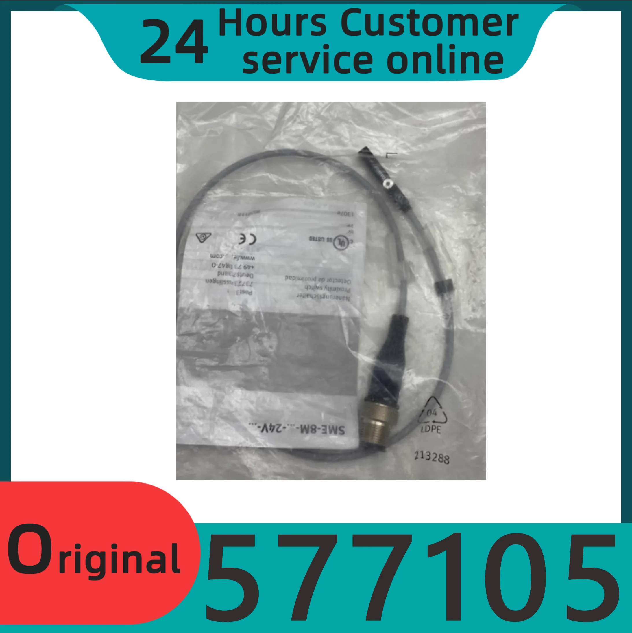

Brand new original proximity sensor SME-8M-DS-24V-K-0.4-M12 577105