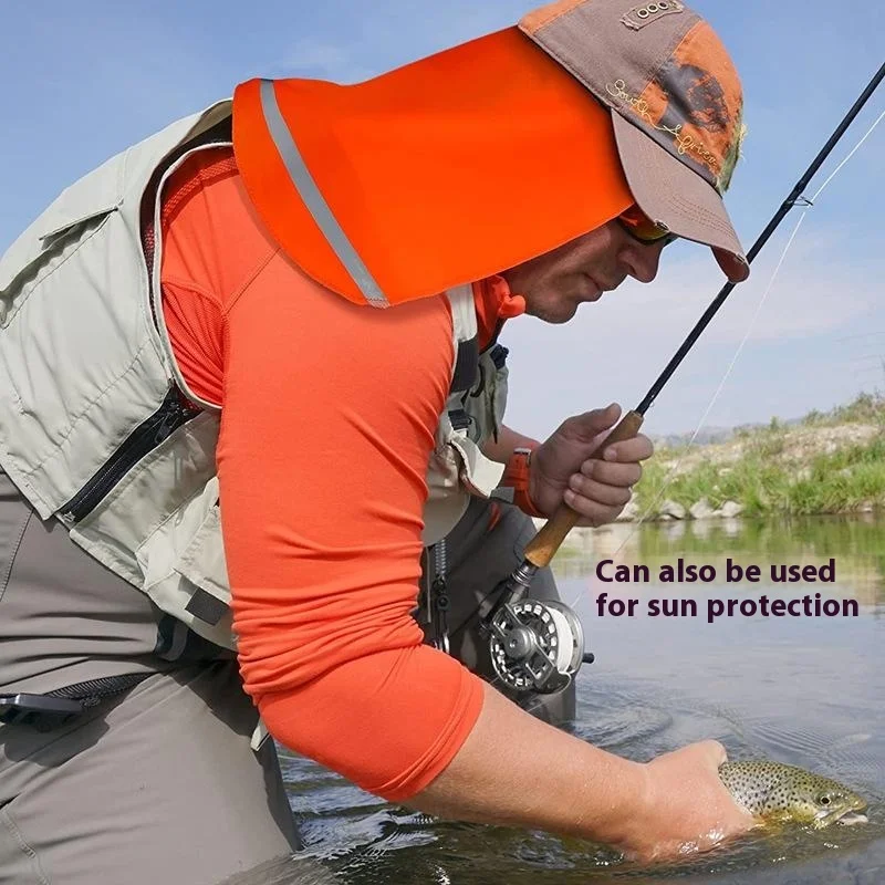 

Elastic Cooling Cap Sun Shade Hat Wide Brim Neck Shield Elastic Hard Cap UV Protection To Cover Neck For Fishing Riding