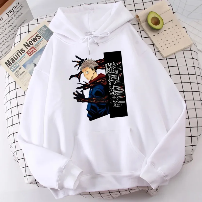 Men's Hooded Sweatshirt Jujutsu Kaisen Itadori Yuuji Anime Print Hoodie Fashionable Casual Sweatshirt Autumn and Winter Warm Top