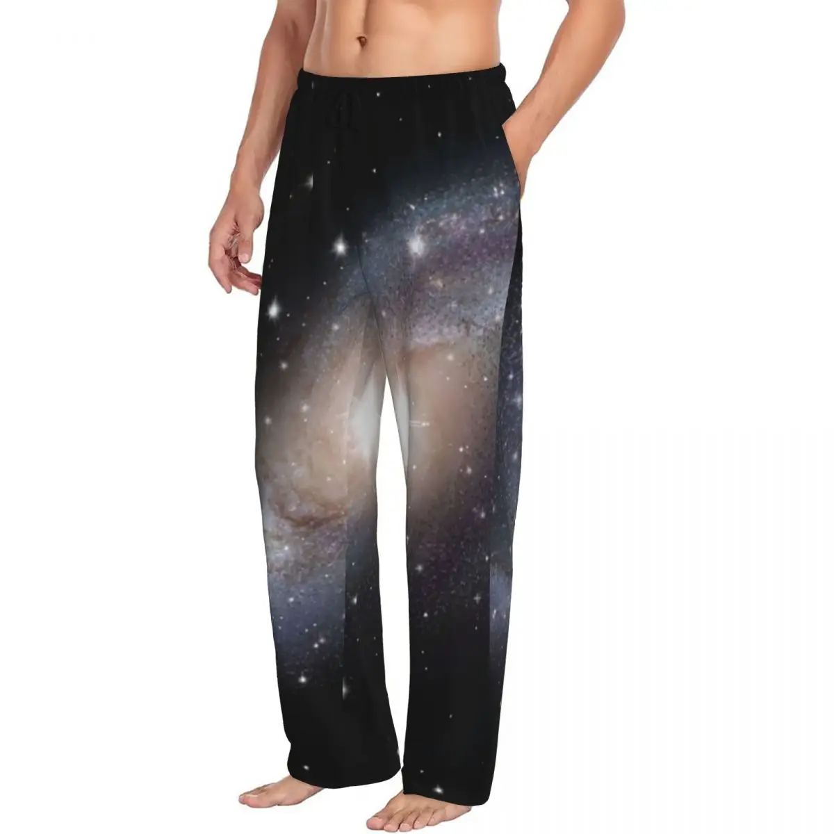 

Плащ на заказ Galaxy Universe Planets Мужские пижамные штаны Lounge Sleep Sleepwear Низ с карманами