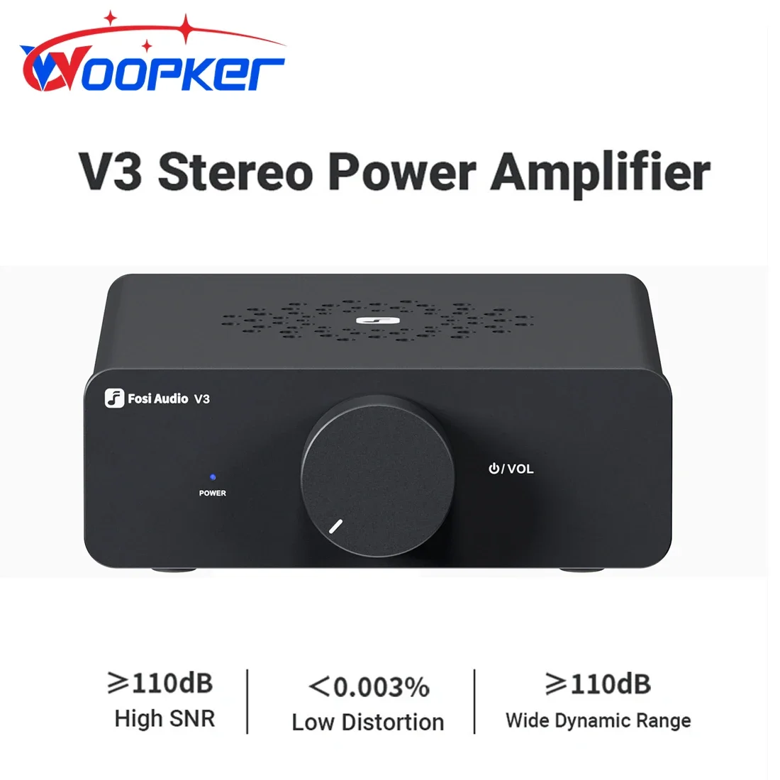 

Woopker Stereo Power Amplifier V3 TPA3255 300W X2 2 Channel Class D HIFI Mini Audio Amplifier Fosi Audio
