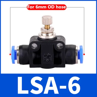 5PCS Pneumatics Air Throttle Valve Speed Control Quick Hose Tube Water Fitting Connector Pneumatic Fittings 4mm 6mm 8mm 10mm