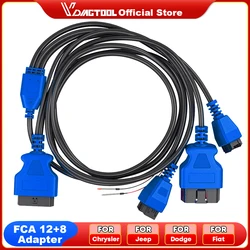 2024 Newest VDIAGTOOL OBD2 Diagnostic Cable Tablet Device Cable, FCA Cable For Chrysler OBD2 Connector 12 to 8 Pin,Nissan 16pin