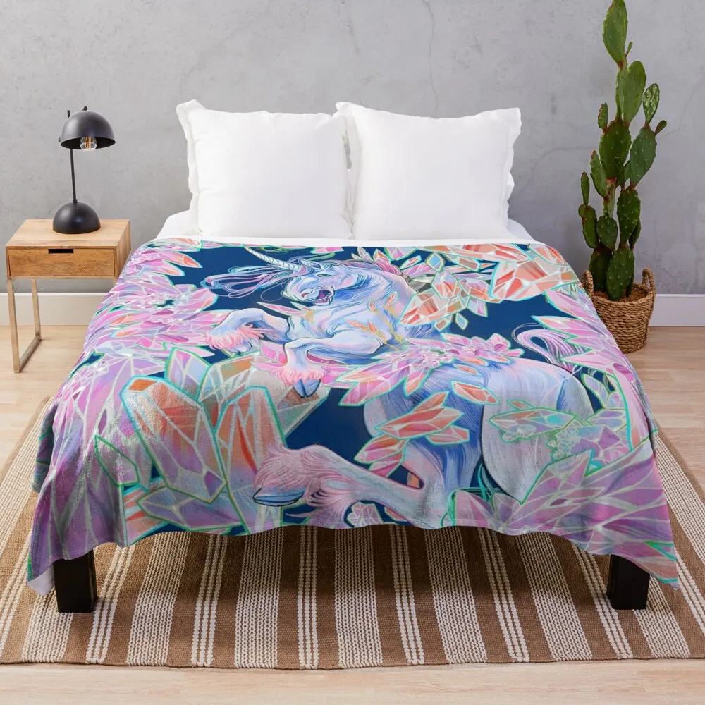 

Crystal snake rainbow unicorn Throw Blanket Luxury Fashion Sofas Blankets