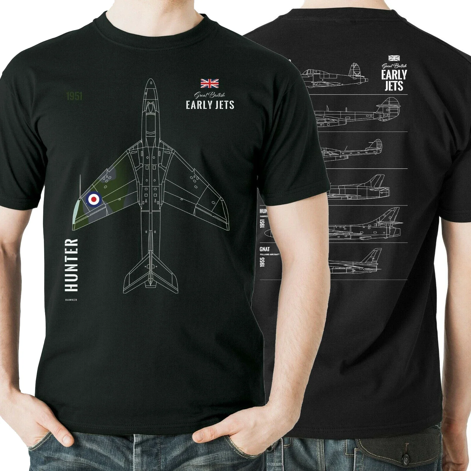 

Royal Air Force Hawker Hunter Fighter Aviation T-Shirt 100% Cotton O-Neck Summer Short Sleeve Casual Mens T-shirt Size S-3XL