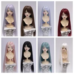 (Customized) Doll's Wig for 1/3 1/4 1/6 Bjd Doll Long Straight Hair with Bangs Soft Silk Toys Dress Up Doll Accessories,no Doll