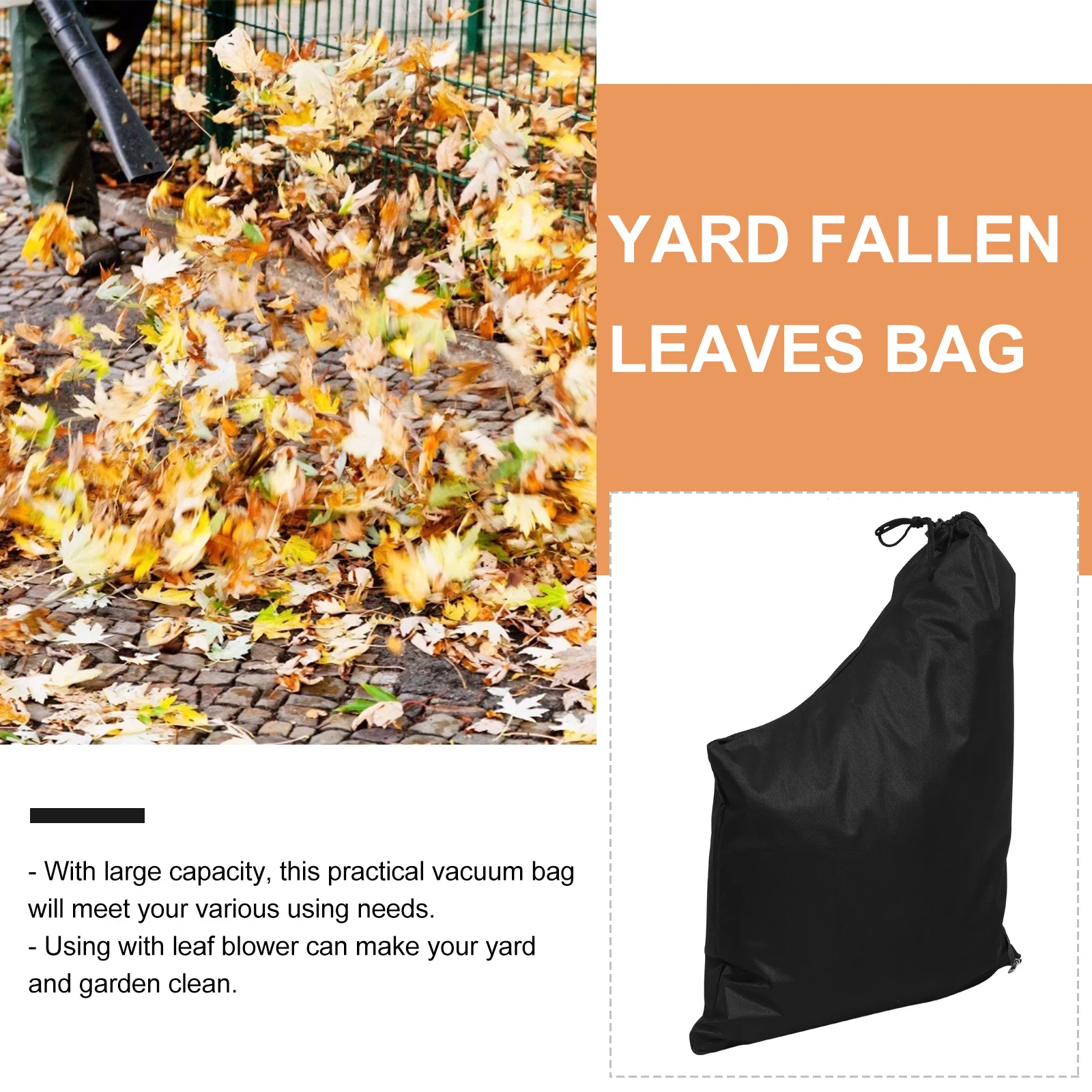 

Yard Fallen Leaves Bag Premium Oxford Material Heavy Duty Leaf Machine Vacuum Pouch for Garden Cleaning Tools Accessory