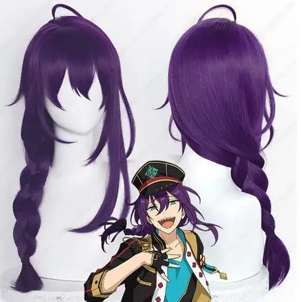 

ES Ayase Mayoi Cosplay Wig 65cm Long Purple Braided Wigs Heat Resistant Synthetic Hair Halloween Wigs